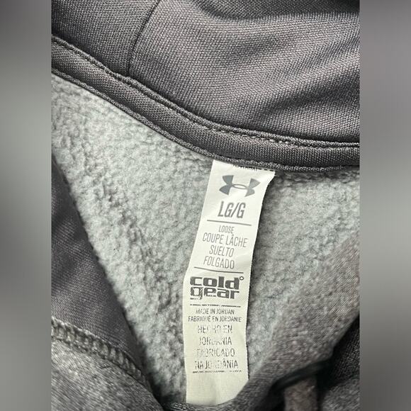 Under armour women’s storm coldgear loose fit gray pullover hoodie sweatshirt - Picture 5 of 6